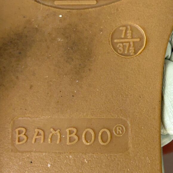 Bamboo Sage Green Braided Strappy Sandals Flats Square Toe Women's 7.5 Shoes - Picture 7 of 8